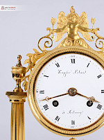 Empire Fireplace Clock with Calendar