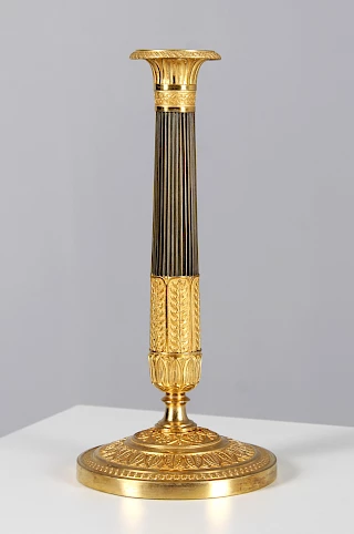 <p>France<br />
Bronze gilt and patinated<br />
19th century </p>