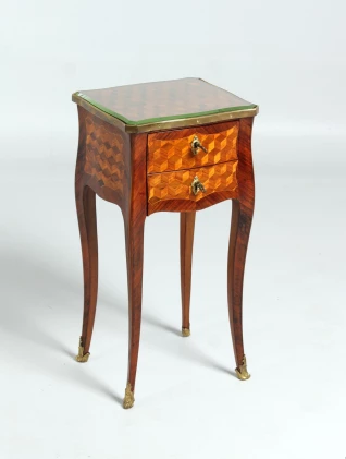 <p>France<br />
Rosewood, rosewood<br />
Mid 18th century</p>