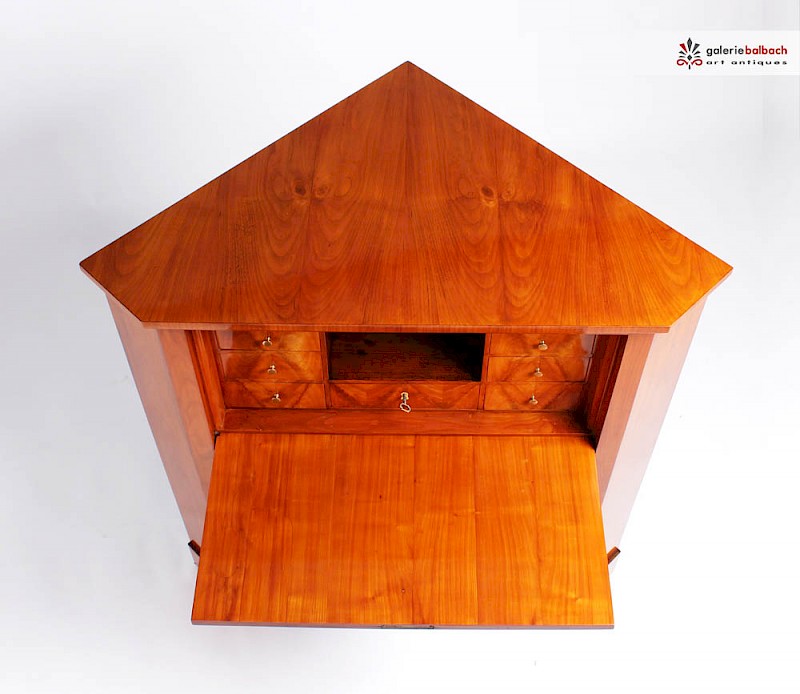Biedermeier Eckschrank - Ecksekretär in Kirschbaum