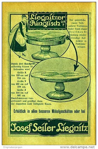 Liegnitz ring table advertising