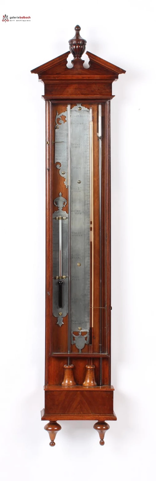 Barometro antico originale, grande bakbarometro, Paesi Bassi, 1850 circa - Amsterdam
Mogano, stagno, mercurio
Metà del XIX secolo