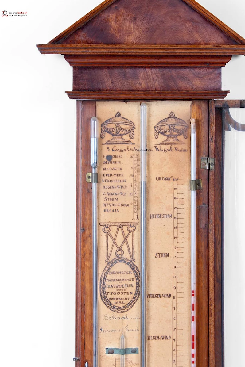 Antikes holländisches Bakbarometer, Thermometer