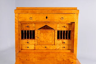 Antique Biedermeier Birch Cabinet