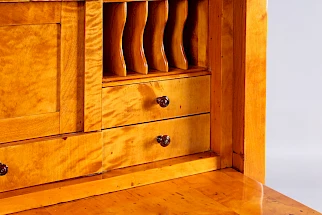 Antique Biedermeier Birch Cabinet
