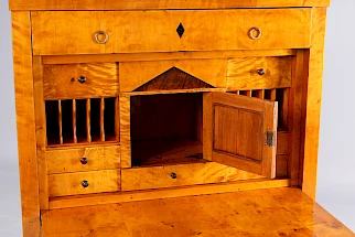 Antique Biedermeier Birch Cabinet