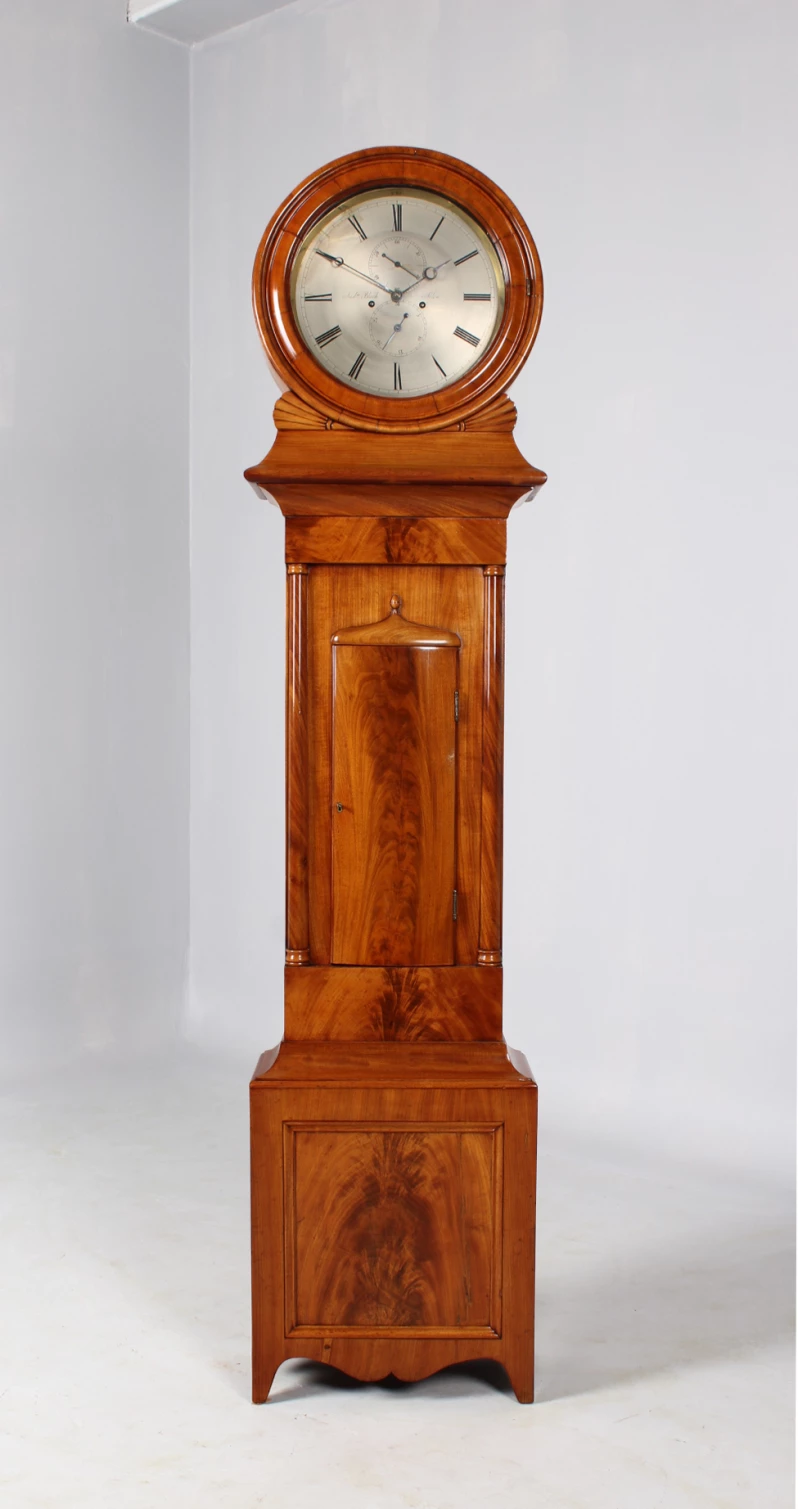 Antike Standuhr, sog. Grandfather Clock, Mahagoni, Schottland um 1835