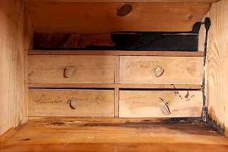 Secret compartment antique secretary