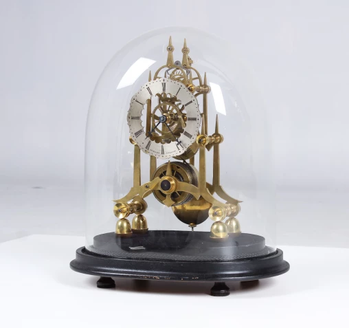 Horloge squelette antique avec dôme en verre, original, vers 1850, montres antiques Münster - Angleterre
laiton, bois, verre
milieu du 19e siècle