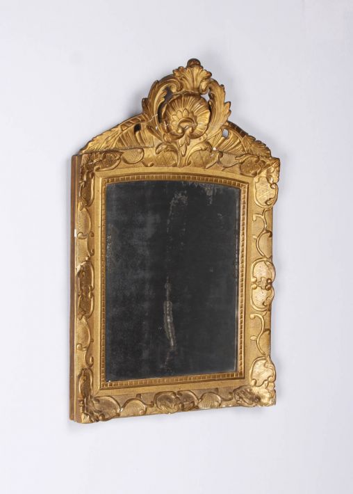 Antiker Spiegel, vergoldet, originales Spiegelglas, 18. Jahrhundert - Deutschland
Holz, Stuck
Barock, 18. Jahrhundert