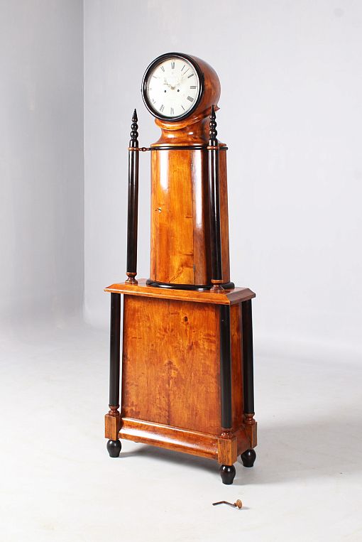 Antique grandfather clock, Biedermeier c. 1830, birch with black columns - Sweden
Birch
around 1830