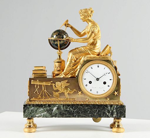 Jean-Andre Reiche - Urania - Allegory of Astronomy, Pendule c. 1820 - Montpellier
Bronze, marble, enamel
around 1825