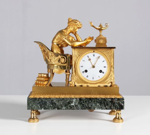 Empire Pendule La Lieuse, Jean-André Reiche, The Reader, c. 1810 - Paris
Bronze, marble, enamel
Empire around 1810