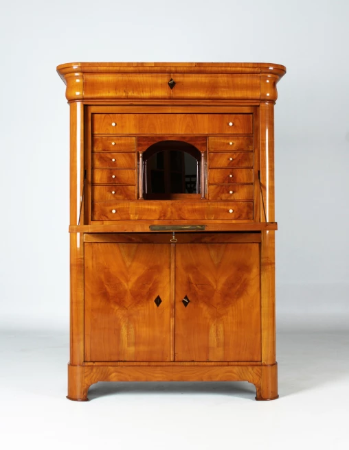 Antique cherry wood secretary, writing cabinet, Biedermeier c. 1835 - Rhineland
Cherry tree
Biedermeier around 1835