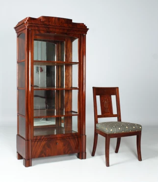 Biedermeier vitrine en acajou, Berlin vers 1835