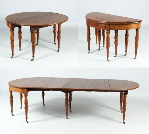 Großer antiker Esstisch, Nussbaum mit Patina, runder Ausziehtisch - Frankreich
Nussbaum
um 1860