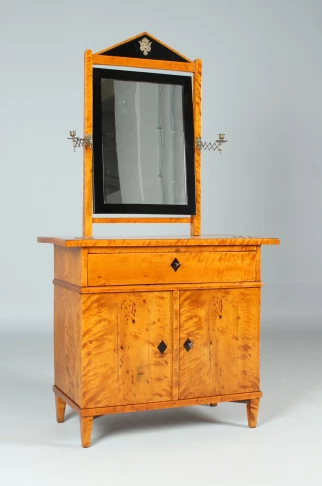 Commode Biedermeier avec miroir, vers 1820