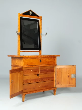 Commode Biedermeier avec miroir, vers 1820