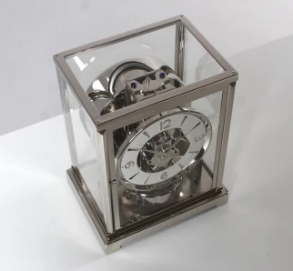 Silver Atmos watch from Jaeger LeCoultre from 1955