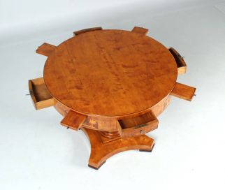 Ancienne table de jeu Biedermeier