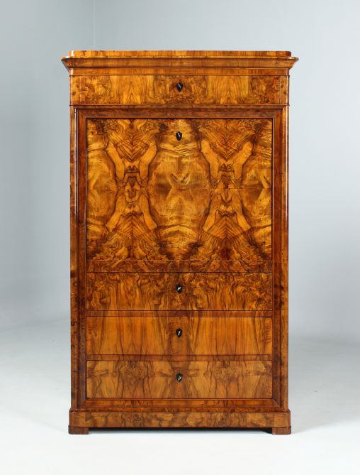 Antique secretary, writing cabinet, late Biedermeier, dated 1853 - South-West Germany
Walnut
dated: 1853