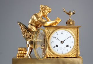 Empire Pendule Bronze Fire Gilded