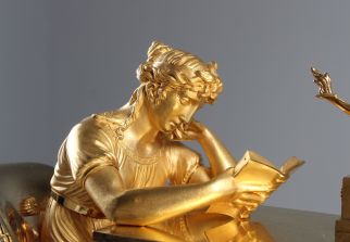 Empire Fireplace Clock Bronze circa 1810