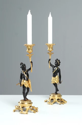 Paar Kerzenständer antik