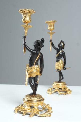 Antike Bronze Kerzenständer