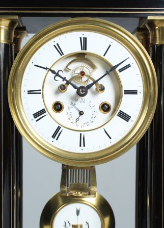 Antique Portal Clock with Brocot Escapement