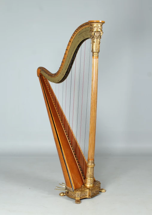 Antike Harfe, hergestellt im Jahr 1826 von Brimmeyr in Paris - Werkstatt Brimmeyr à Paris
Holz, Stuck
um 1826