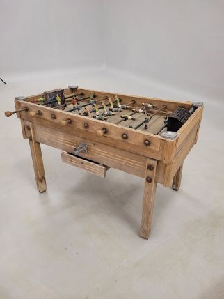 unrestored foosball table
