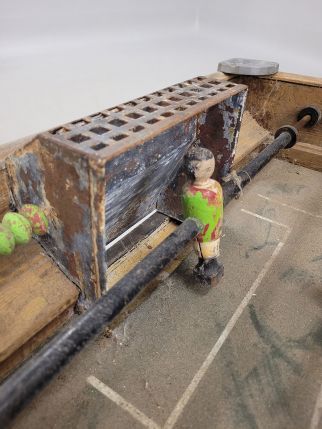 unrestored foosball table