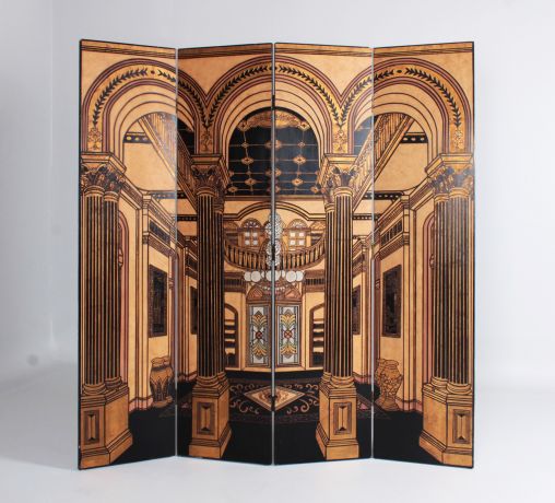 Art déco, Art nouveau Paravent, antique, vintage années 1930 - France
bois, stuc
milieu du 20e s.