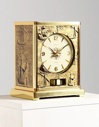 <p>Switzerland<br />
Brass gold plated<br />
Year of manufacture 1965</p>