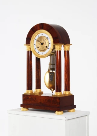 Mahogany gantry clock