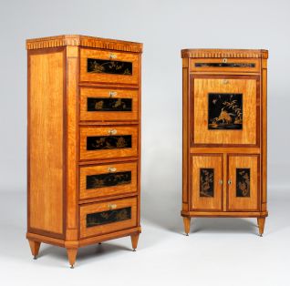 The Netherlands
Satinwood and others, lacquered panels
around 1890