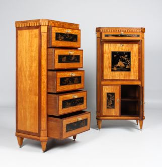 Pair of small antique cabinets