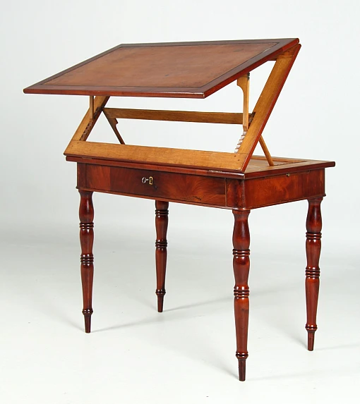 Ancienne table d'architecte réglable en hauteur, bureau, 19ème siècle - France
Acajou
milieu du 19e siècle