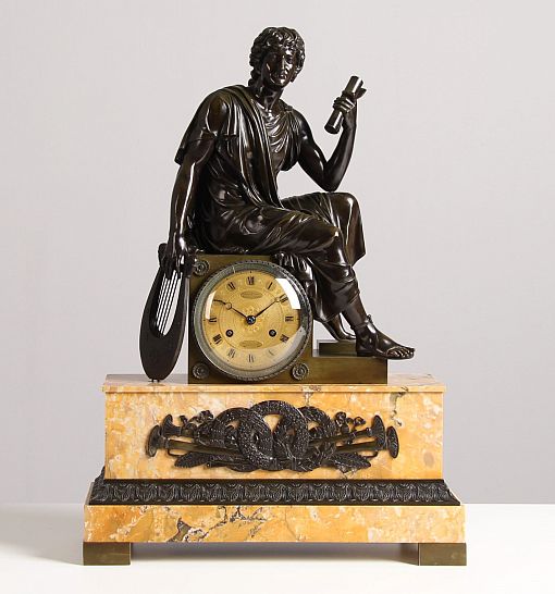 Horloge de cheminée, bronze, marbre, Virgile, pendule, Paris vers 1830 - Paris
bronze, marbre
vers 1830