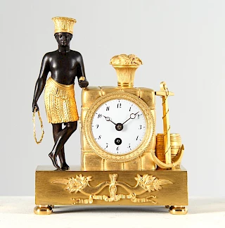 <p>Paris<br />
fire-gilded and patinated bronze<br />
early 19th century</p>