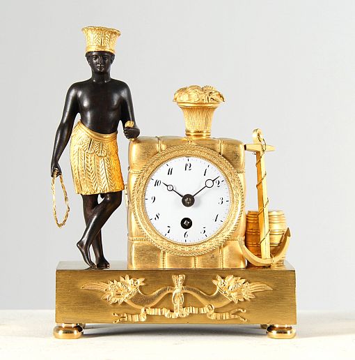 Small Empire clock, miniature matelot, Au Bon Sauvage, around 1820 - Paris
fire-gilded and patinated bronze
early 19th century