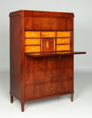 Segreteria Biedermeier in mogano