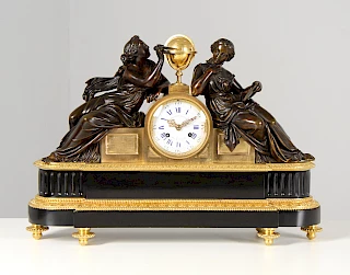 <p>Paris<br />
Bronze, marble<br />
Mid 19th century</p>