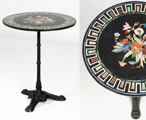 Antique Pietra Dura table, Italy, 19th century - Italy
Marble, cast iron
19. / 20th century
