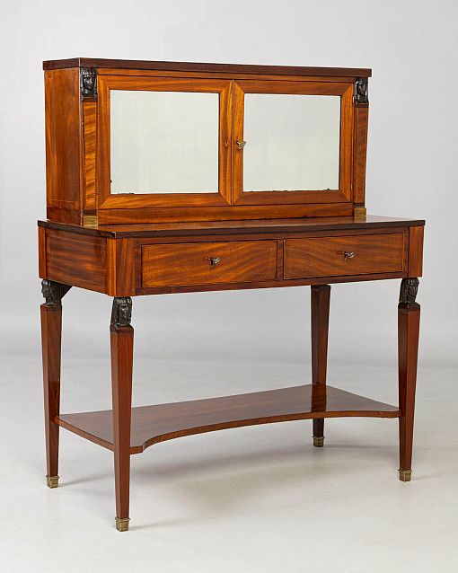 Antique Retour d'Egypte console, Louis XVI, Empire, around 1800 - England
Mahogany, marble, etc.
early 19th century