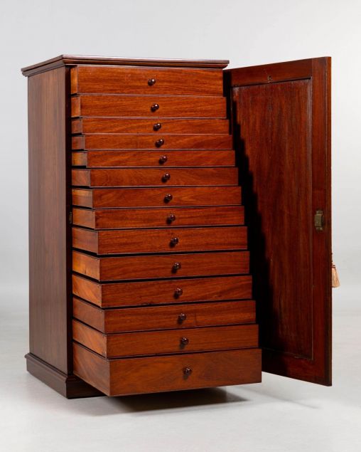 Ancienne armoire d'archives, armoire de collection, en acajou, milieu du 19e siècle - Angleterre
Acajou
Milieu du 19e siècle