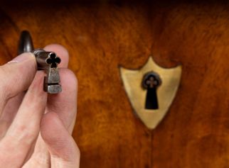 Serrure antique avec clé