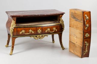 Cassettiera con piano antipolvere