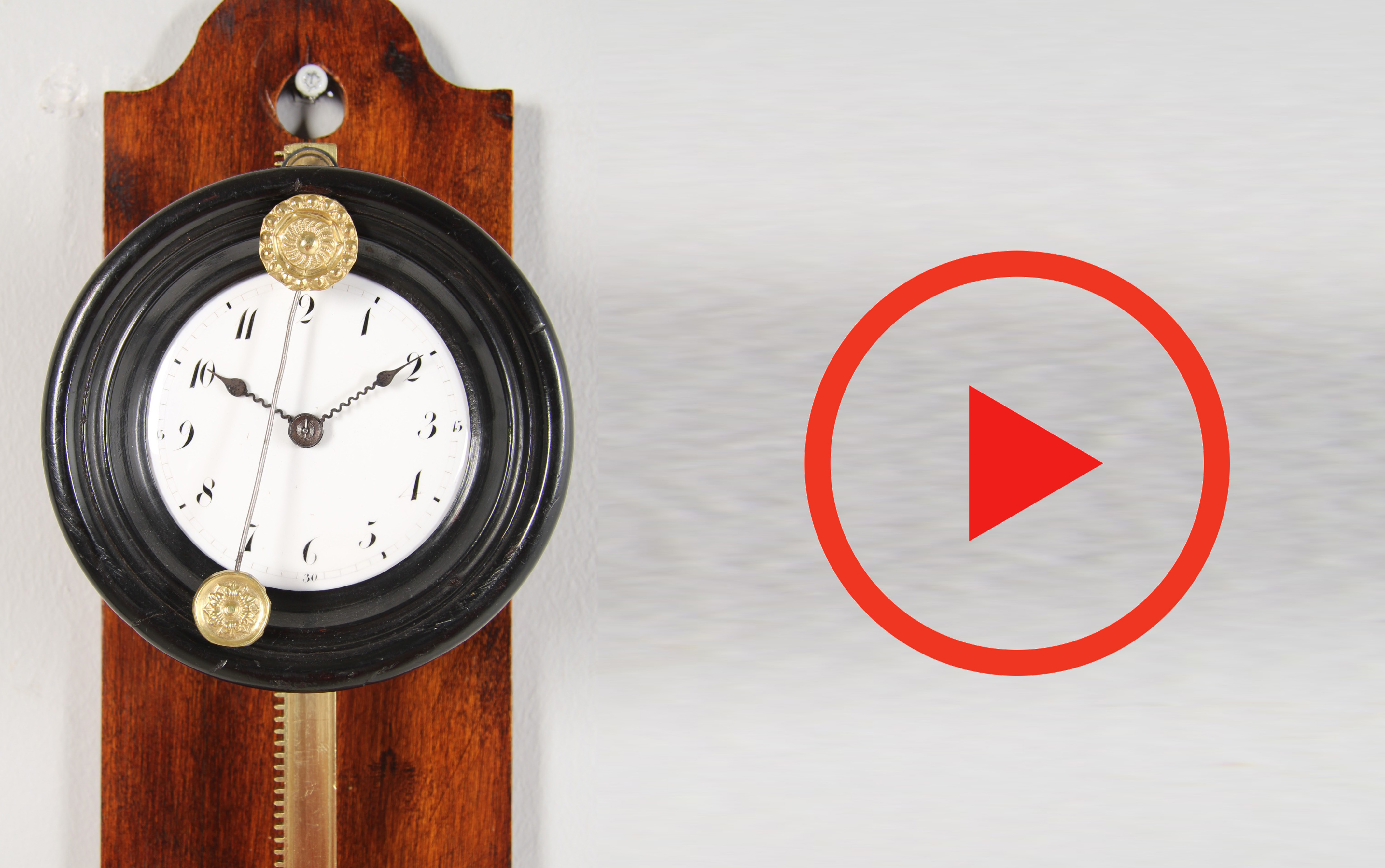Rare antique saw clock with gravity-driven movement from 1829